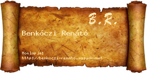 Benkóczi Renátó névjegykártya