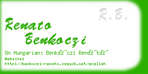 renato benkoczi business card